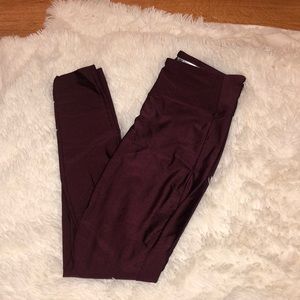 forever 21 dark red leggings
